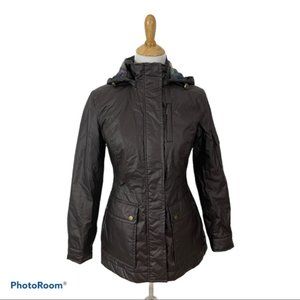 Pendleton Techrain Hooded Flannel Lined Long Coat XS